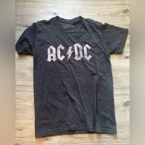 AC/DC Charcoal Tee with Red Logo